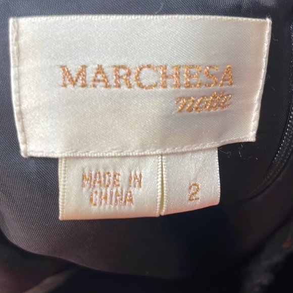 Marchesa Notte LBD Little Black Dress Sequins Mini Dress Party Standout Sz 2 - Picture 4 of 16